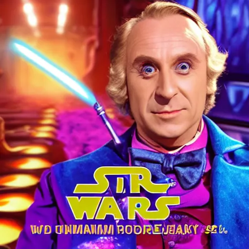 Prompt: Willy Wonka as a Jedi, in a candy factory, in the quantum realm, 8k, realistic