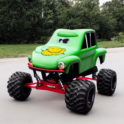 Image similar to monster truck shaped like an amish buggy