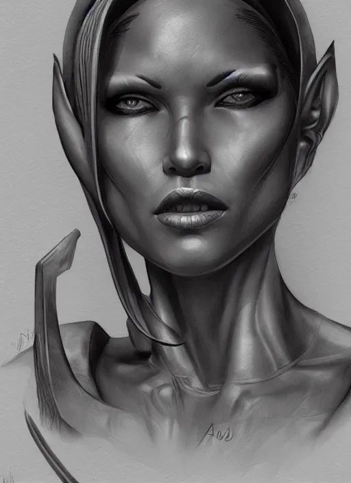 Image similar to A female Twi'lek, by artgerm, beautiful, mixed media on toned paper, 2021, very detailed, coffee art