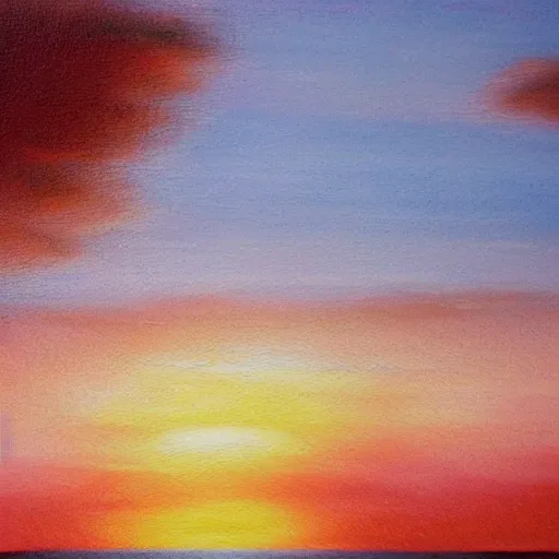 Prompt: a distant memory fading in the horizon, like a sunset realistic painting