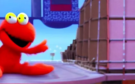 Image similar to a still of elmo in squid game ( 2 0 2 1 )