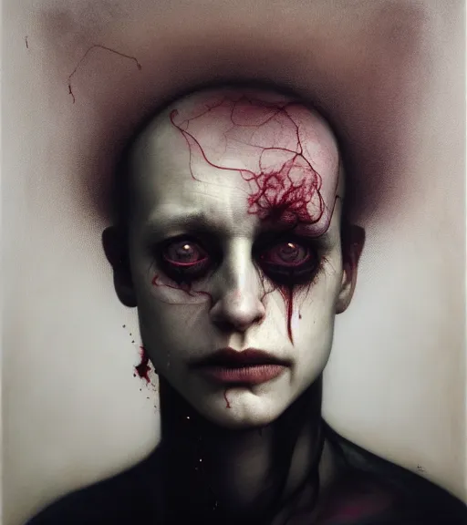 Prompt: portrait, stranger psycho by eugene von bruenchenhein, peter lindbergh, sam spratt, michael page, alyssa monks, julie heffernan, glenn brown, naoto hattori, brian froud, nicola samori, paolo roversi, kilart, 8 k, hyper detailed, hyper realism, acrylic paint, surrealism, smooth, sharp focus.