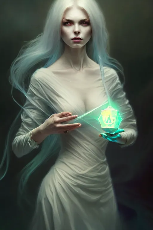 Prompt: photography alexey gurylev, ghostly ghost, mysterious, deep focus, d & d, fantasy, complex, elegant, highly detailed, digital painting, artstation, concept art, matte, clear focus, illustration, hearthstone, artgerm art, greg rutkovsky and alphonse mucha