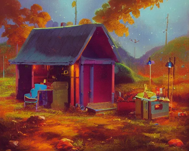 Image similar to IKEA catalogue photo of a shed, by Paul Lehr