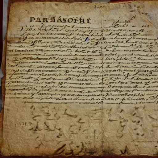 Prompt: old parchment letter from 18th century with the text Enough years passed, ancestors sharing hands , preaching glory, unforgotten.