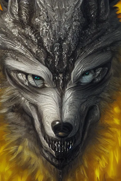 Prompt: ultra realist and ultra intricate detailed soft painting of a werewolf, from the waist up, symmetry features, glowing yellow eyes, sensual gloomy style, volumetric clouds, forest background, artstation, unreal render, depth of field