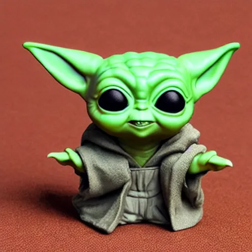 Image similar to isometric cute baby yoda funko pop