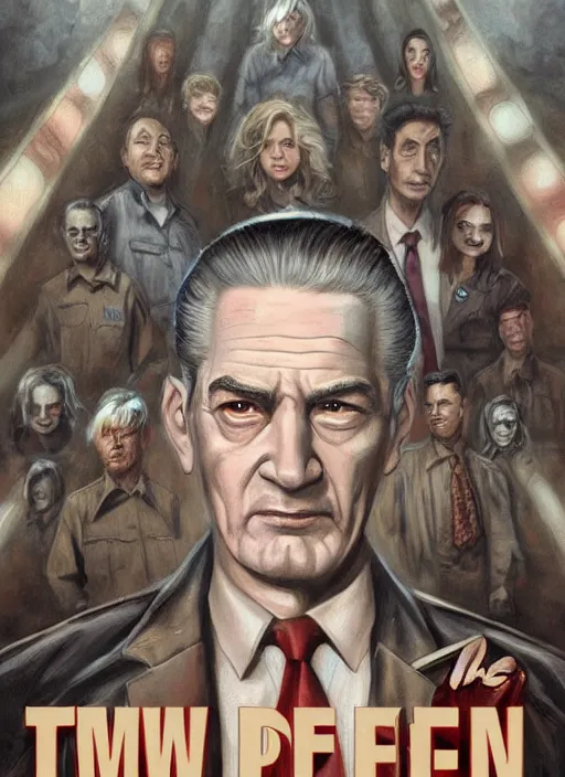 Image similar to twin peaks movie poster art by michael komarck