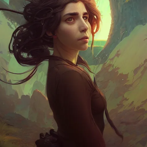 Prompt: Highly detailed portrait of Hila Klein, unreal engine, fantasy art by Greg Rutkowski, Loish, Rhads, ferdinand knab, Makoto Shinkai and Lois van baarle, ilya kuvshinov, rossdraws, Tom Bagshaw, alphonse mucha, global illumination, radiant light, detailed and intricate environment