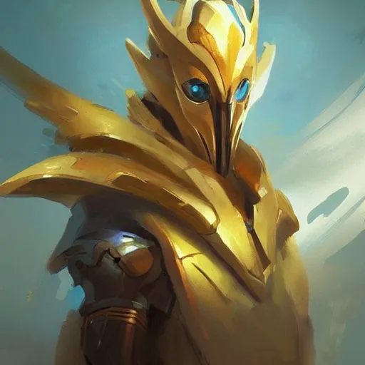 Image similar to azir from league of legends trending on artstation, painted by greg rutkowski