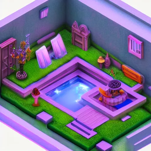 Prompt: Isometric 3D Fantasy Cute House, very coherent, very realistic, no background, 4k, 3D character, very colourful, cinematic lighting, soft neon, CGI render, trending on Behance