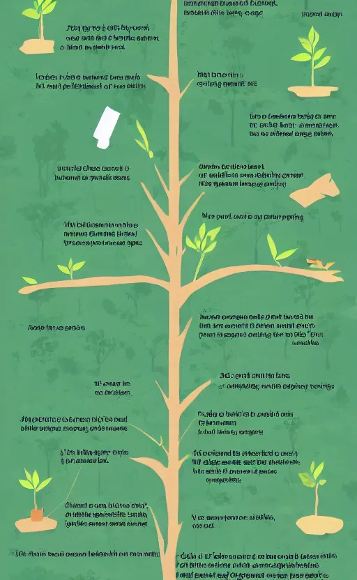 Prompt: infographic on how to grow a tree