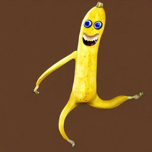 Image similar to a hyperrealistic photo of banana that has arms with hands and legs with feet. it is wearing gloves and shoes.