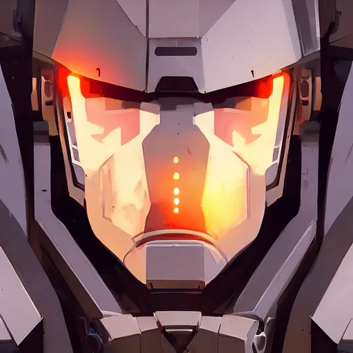 Image similar to face icon stylized minimalist mechwarrior, loftis, cory behance hd by jesper ejsing, by rhads, makoto shinkai and lois van baarle, ilya kuvshinov, rossdraws global illumination