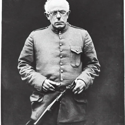 Prompt: bernie sanders ww1 picture