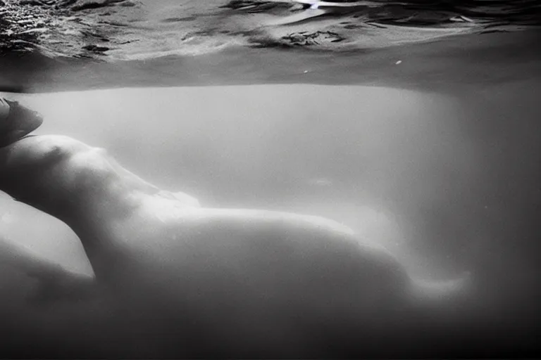 Prompt: a car underwater shot by lee jeffries, photograph,