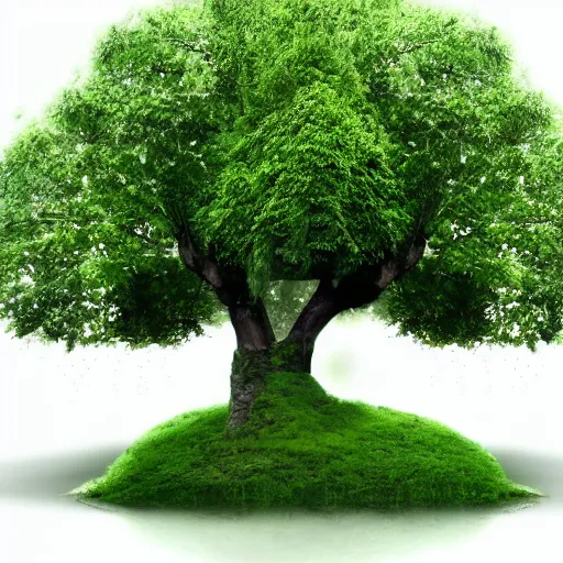 Prompt: magestic green tree