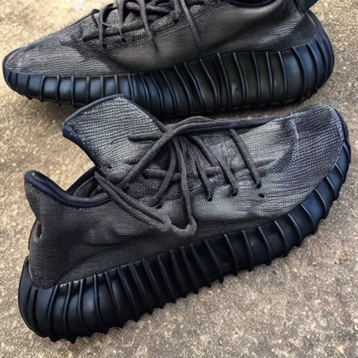 Prompt: charred yeezys, craigslist photo