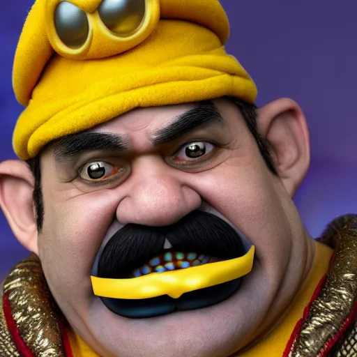 Image similar to stunning award winning hyperrealistic hdr 8 k highly detailed portrait photo of wario as a real human