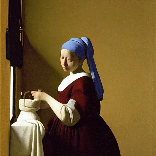 Image similar to cannavacciuolo painted by vermeer