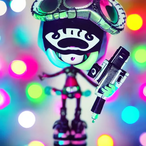 Image similar to alien, kawaii, punk, spunky, stylized, toy photography, 4 k