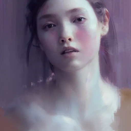 Image similar to girl, expressive oil painting, by yoshitaka amano, by greg rutkowski, by jeremy lipking, by artgerm, digital art, octane render