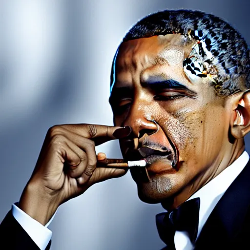 Image similar to obama smoking a blunt