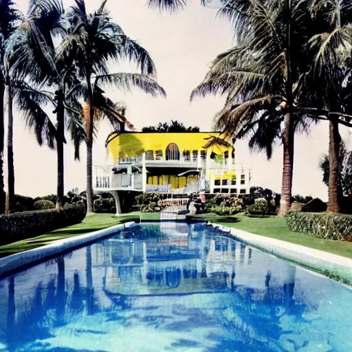 Prompt: the banana mansion photo by Slim Aarons