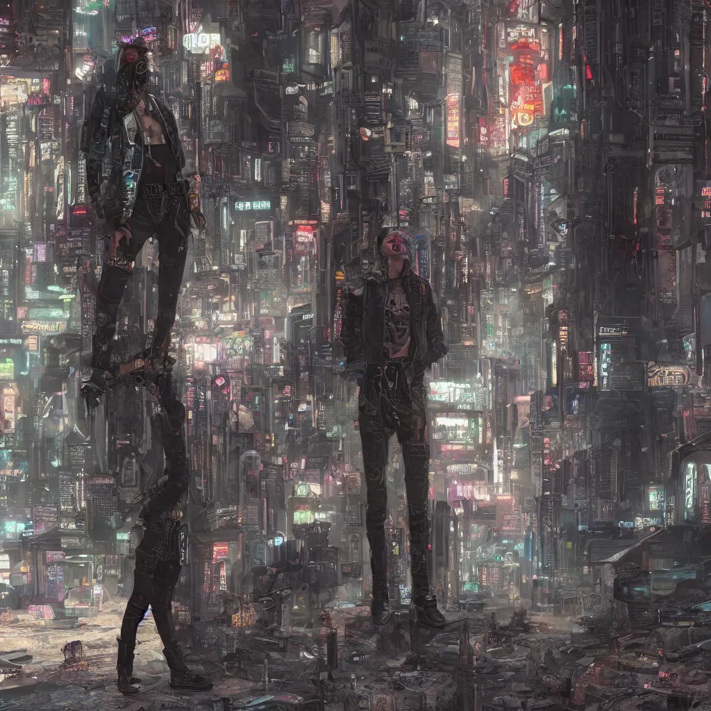 Prompt: a rebel punk artist in cyberpunk distopic world, 16 K 3D, ultrarealistic futuristic utopian and dystopian art, cry engine