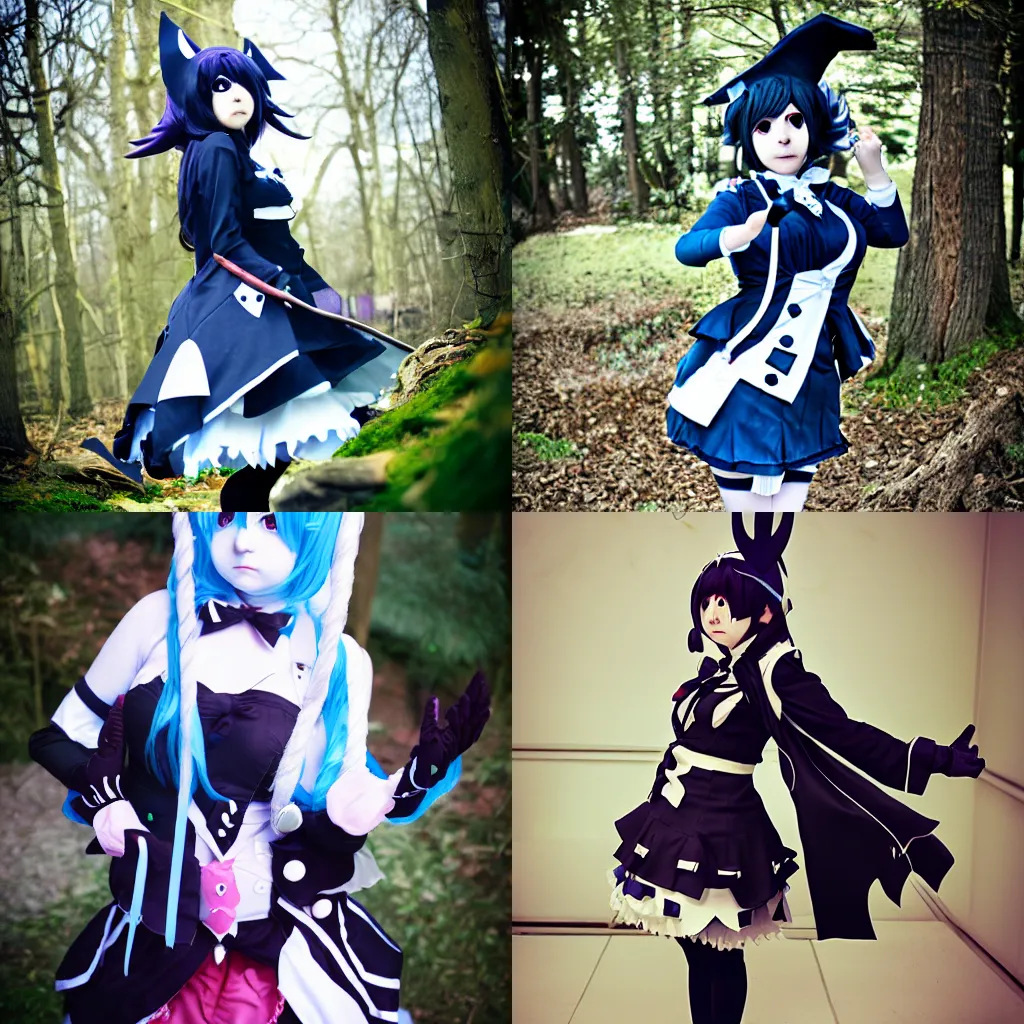 Prompt: of Wadanohara cosplay photography photo