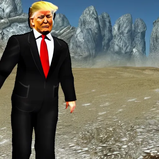 Image similar to Donald Trump in Skyrim