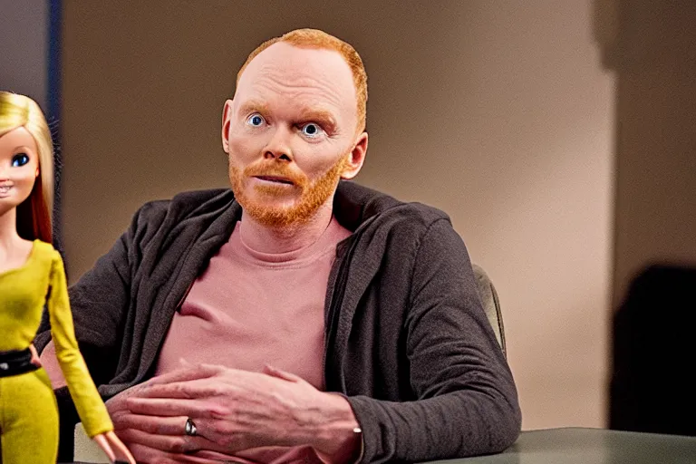 Image similar to still frame of bill burr in barbie, by Jaap Buitendijk