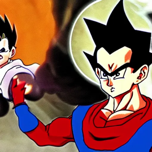 Prompt: gohan killing michael jackon in cold blood, 4 k