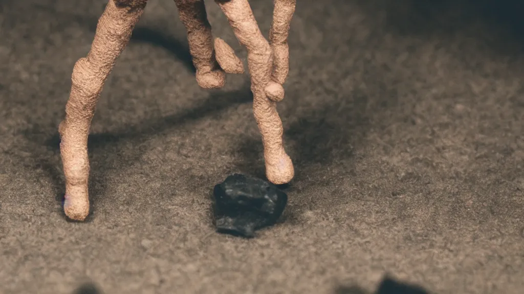 Prompt: a claymation of a man performing on a stage depth of field 2 7 0 mm