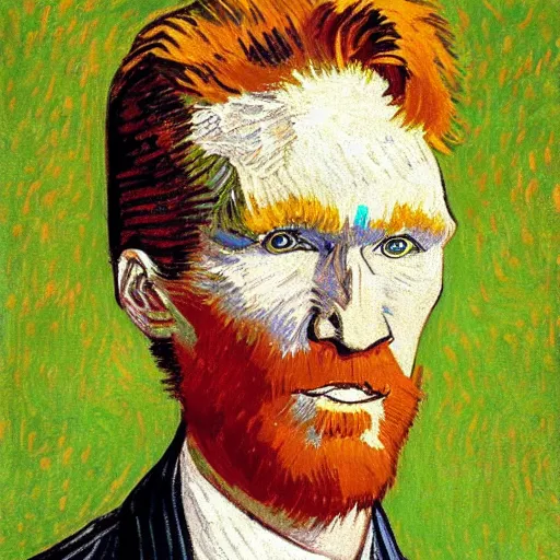 Image similar to conan o'brien, by vincent van gogh