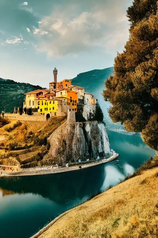 Prompt: the color landscape photography in italy tuscany, realistic, ultrafine detailed, national geographic, 8 k.