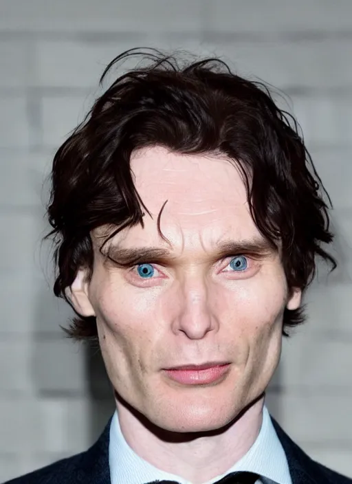 Prompt: photograph of a combination of cillian murphy and christina hendricks