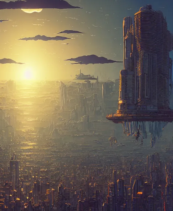 Image similar to simplicity, city skyline made out of sea slugs, in the style of a spaceship, skeletons, partly cloudy, spooky, dramatic lighting, by geof darrow, bill sienkiewicz, dan mumford, yusuke murata, makoto shinkai, ross tran, cinematic, unreal engine, cel shaded, featured on artstation, pixiv