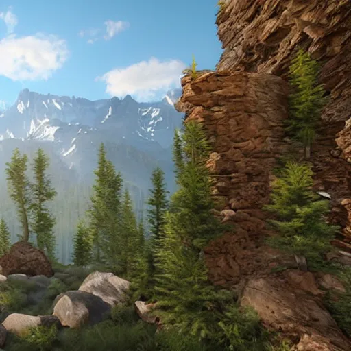 Prompt: rocky mountains, detailed, unreal engine 5