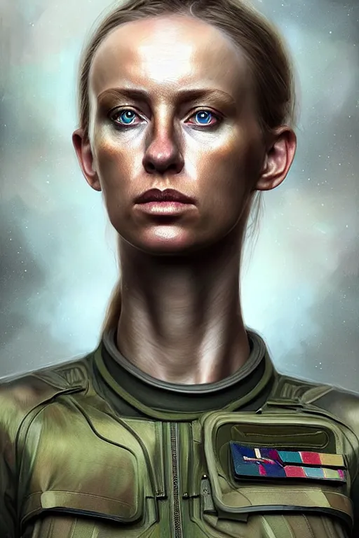 Prompt: epic professional digital art of female irish supermodel starship military officer, humanoid head, painting, by leesha hannigan, iris van herpen, artstation, cgsociety, wlop, epic, much wow, much detail, gorgeous, detailed, masterpiece