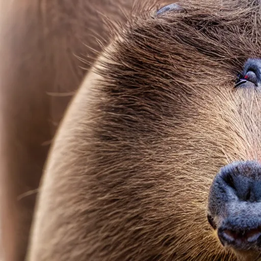 Image similar to capybara eating gpus, professional photograph, studio lighting, rule of thirds