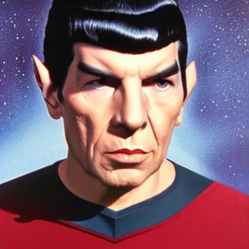 Image similar to a beautiful photo of spock, photorealistic