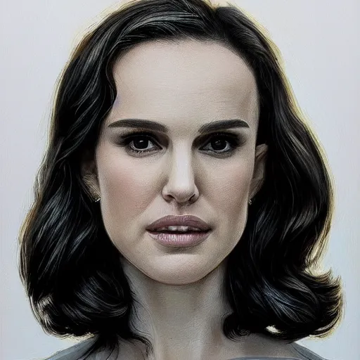 Image similar to portrait of natalie portman or daisy ridley by greg ruthkowski