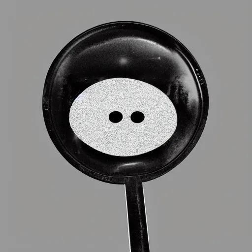 Image similar to shovel pointing down with googly eyes and a human mouth, white background