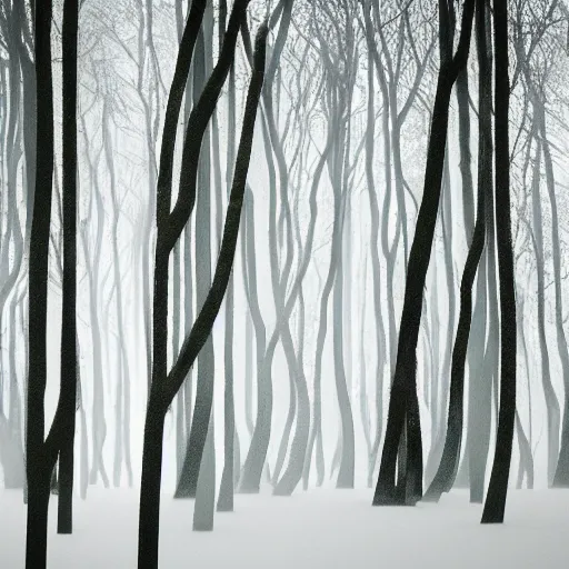 Image similar to a forest inside a negative space in the shape of a deer