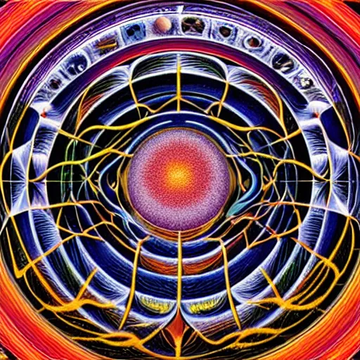 Image similar to the creation of the universe by alex grey