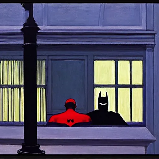 Image similar to Batman by Edward hopper