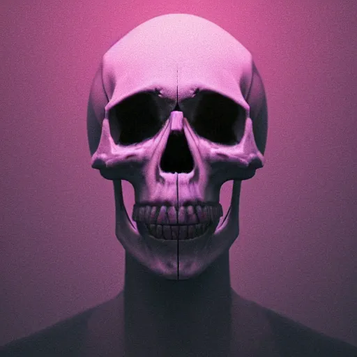 Prompt: skull portrait in beautiful dark landscape, in the style of beeple and Mike Winkelmann, intricate, epic lighting, cinematic composition, hyper realistic, 8k resolution,