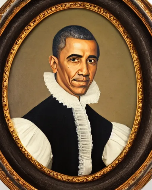 Image similar to a 1 6 0 0 s portrait of barack obama