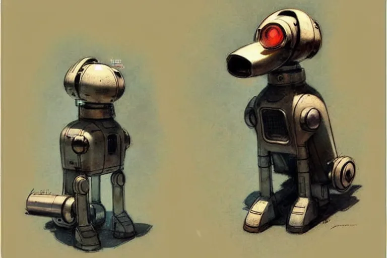 Image similar to ( ( ( ( ( 1 9 5 0 s retro future robot android dog. muted colors. ) ) ) ) ) by jean - baptiste monge!!!!!!!!!!!!!!!!!!!!!!!!!!!!!!